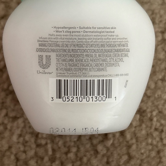 New Pond's Cold Cream Cleanser and Makeup Remover 3.5 oz hypoallergenic - Picture 2 of 9